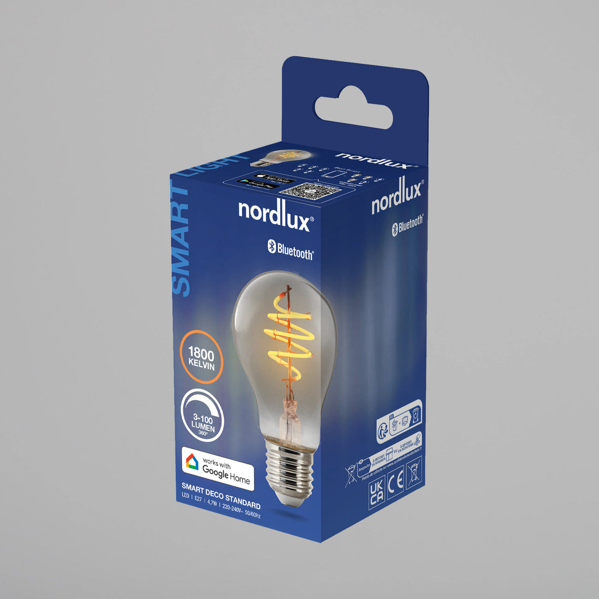 Smart Deco Standard E27 100lm Light Bulb, Smoke