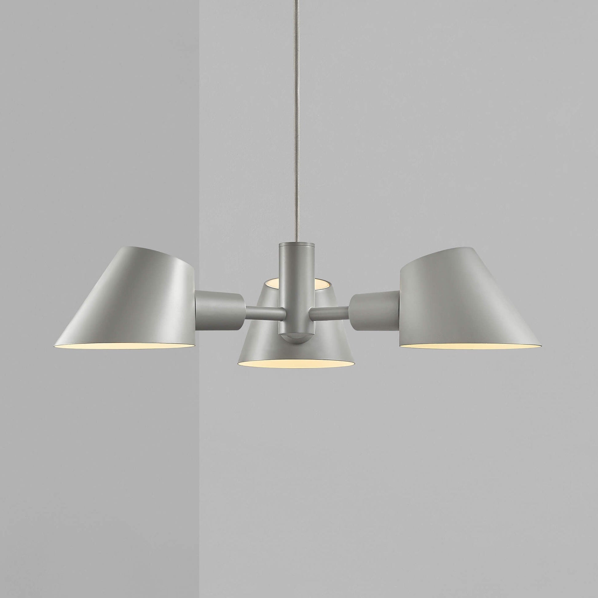 Stay 3 Light Pendant Light, Grey