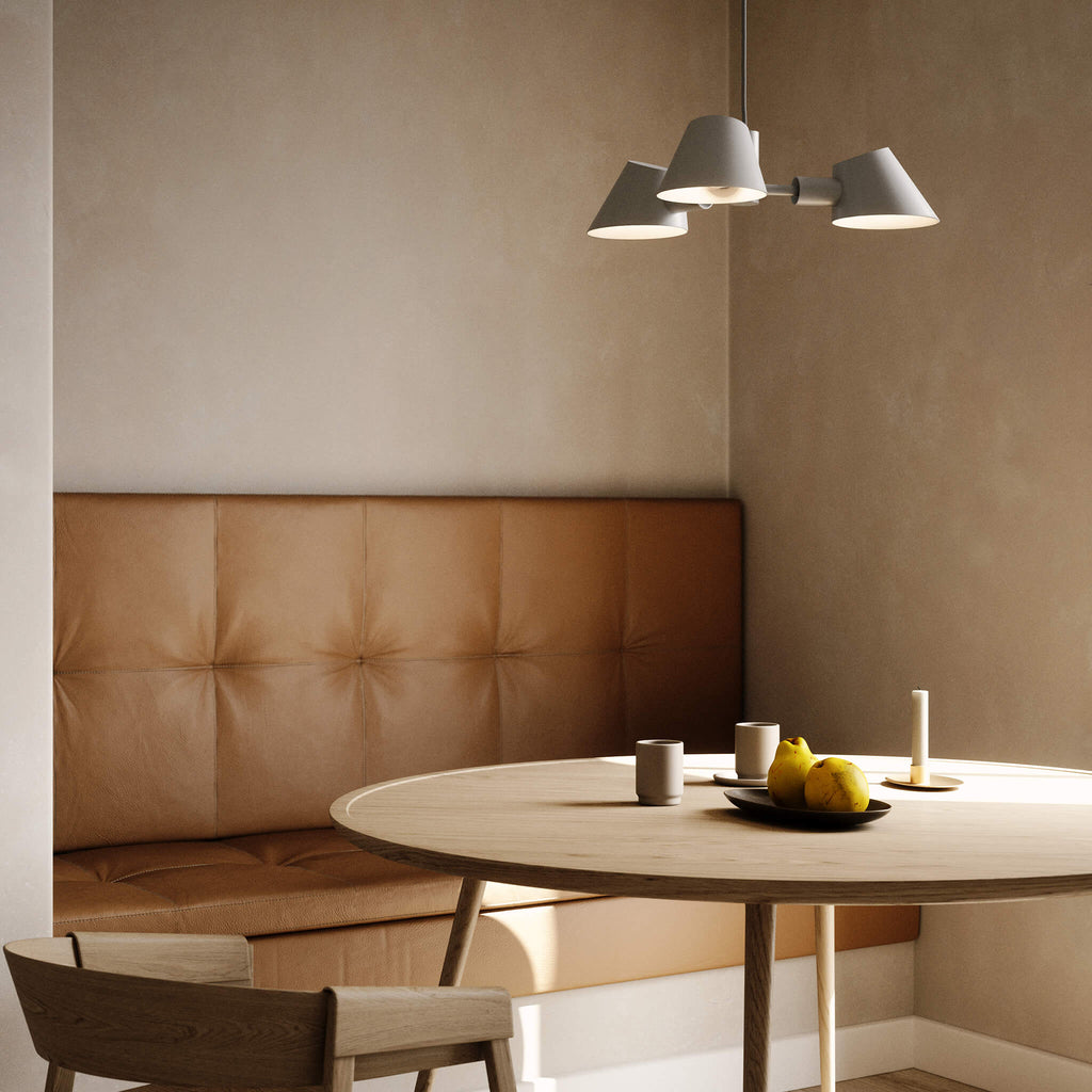 Stay 3 Light Pendant Light, Grey