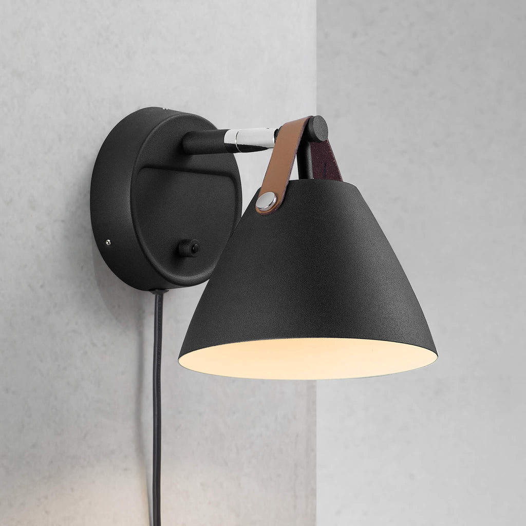 Nordlux Strap 15 Wall Light - Metal-Black-Lampsy