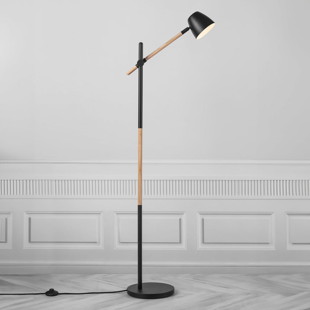 Theo Floor Lamp, Black/Brown