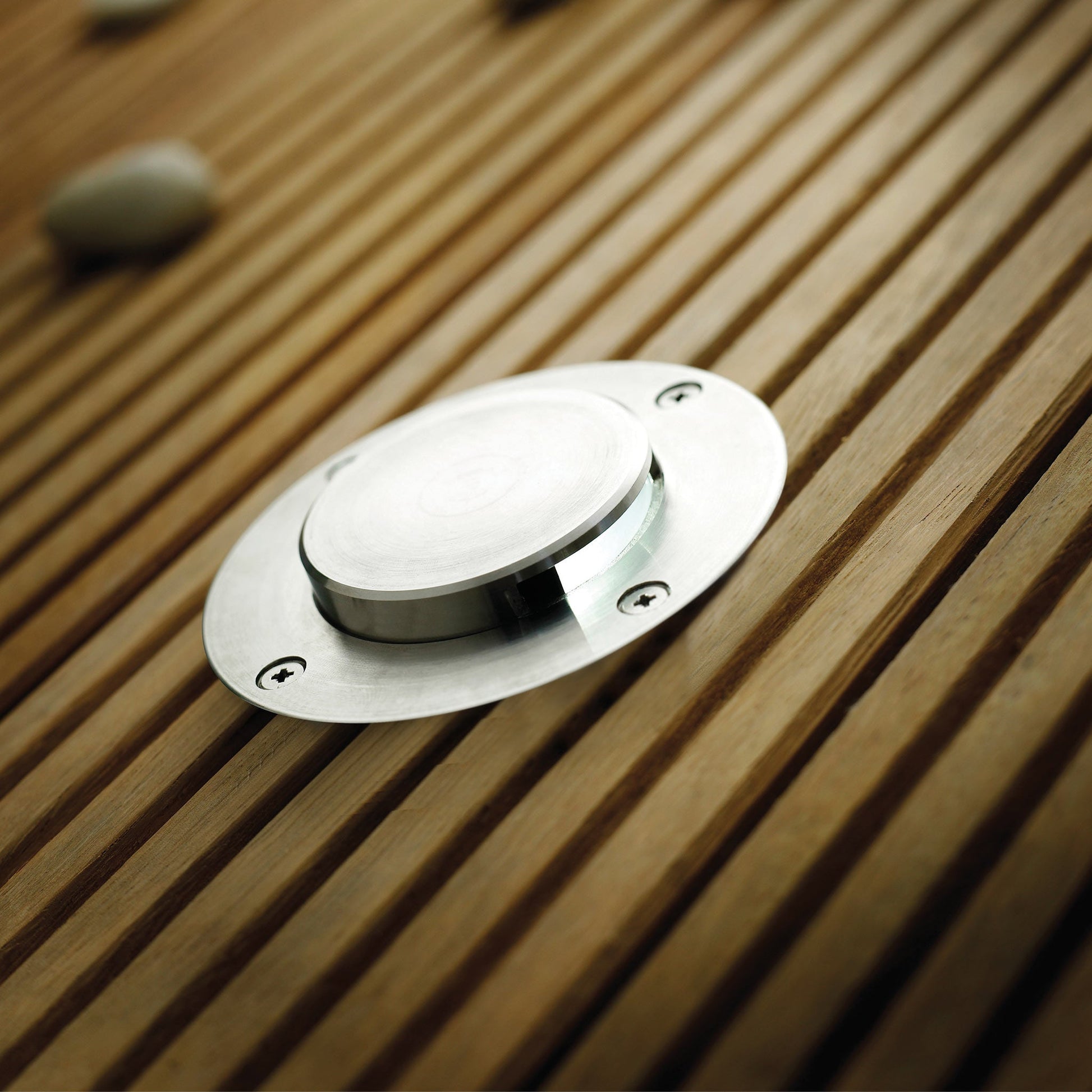 Tilos Recessed Ground Light, Stainless Steel