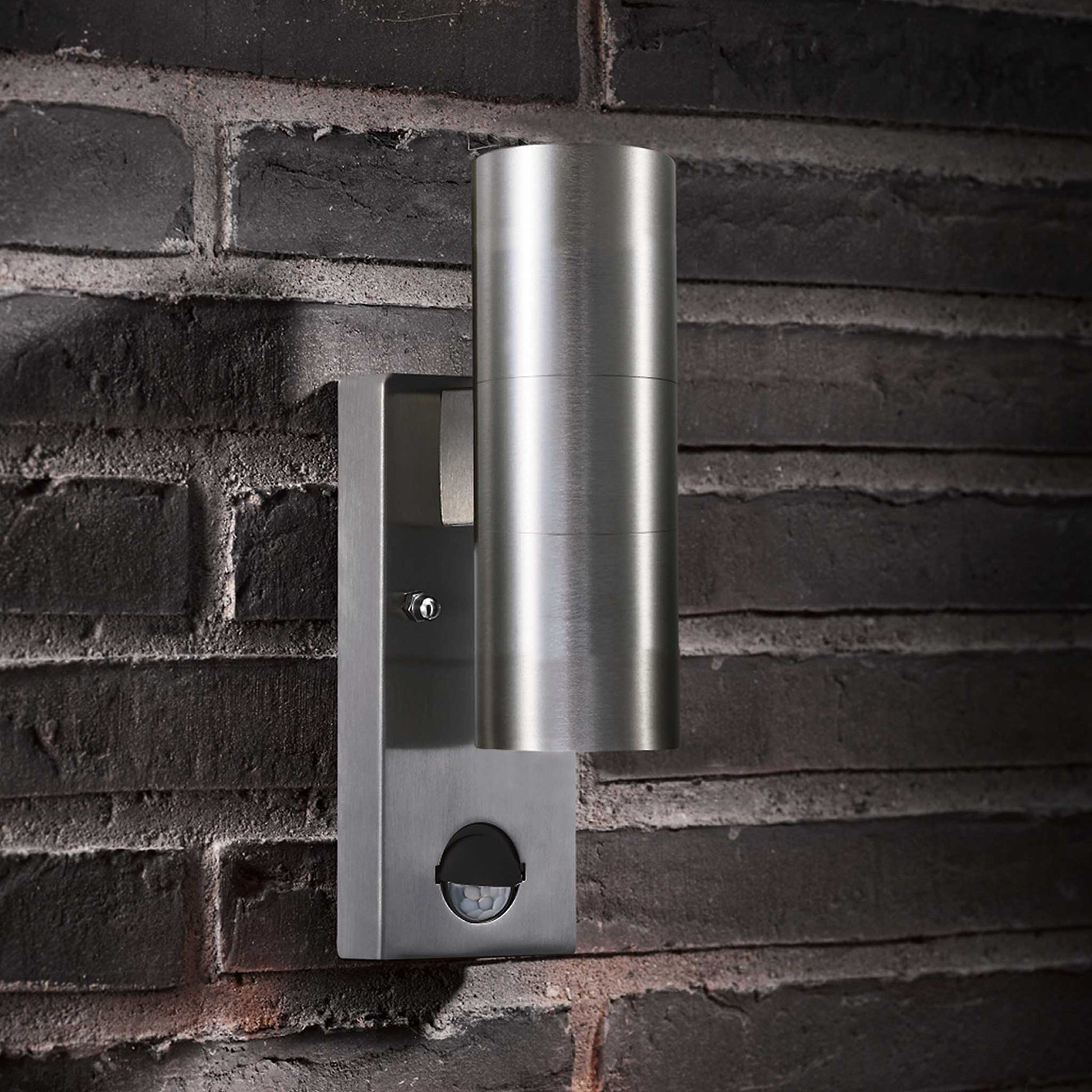 Tin Up & Down Sensor Wall Light, Stainless Steel