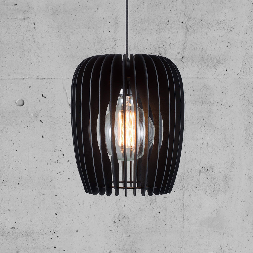 Nordlux Tribeca 24 Wooden Pendant - Black-Lampsy