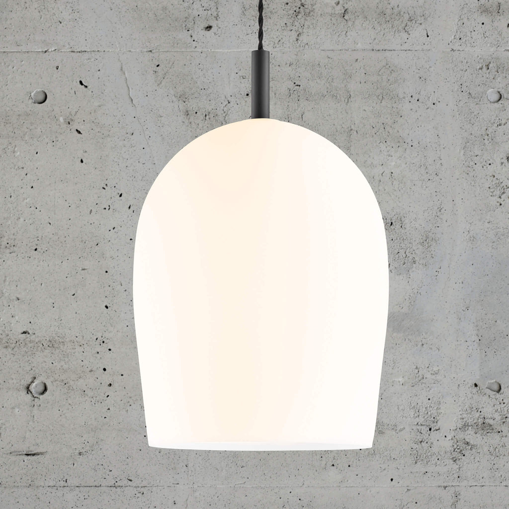 Uma 30 Glass Pendant Light, Opal