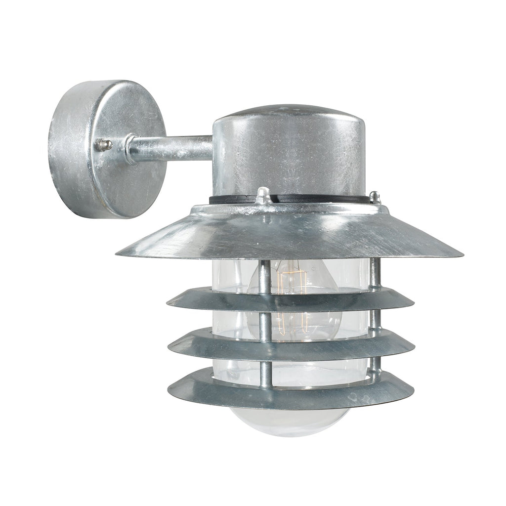 Vejers Down Wall Light, Galvanised