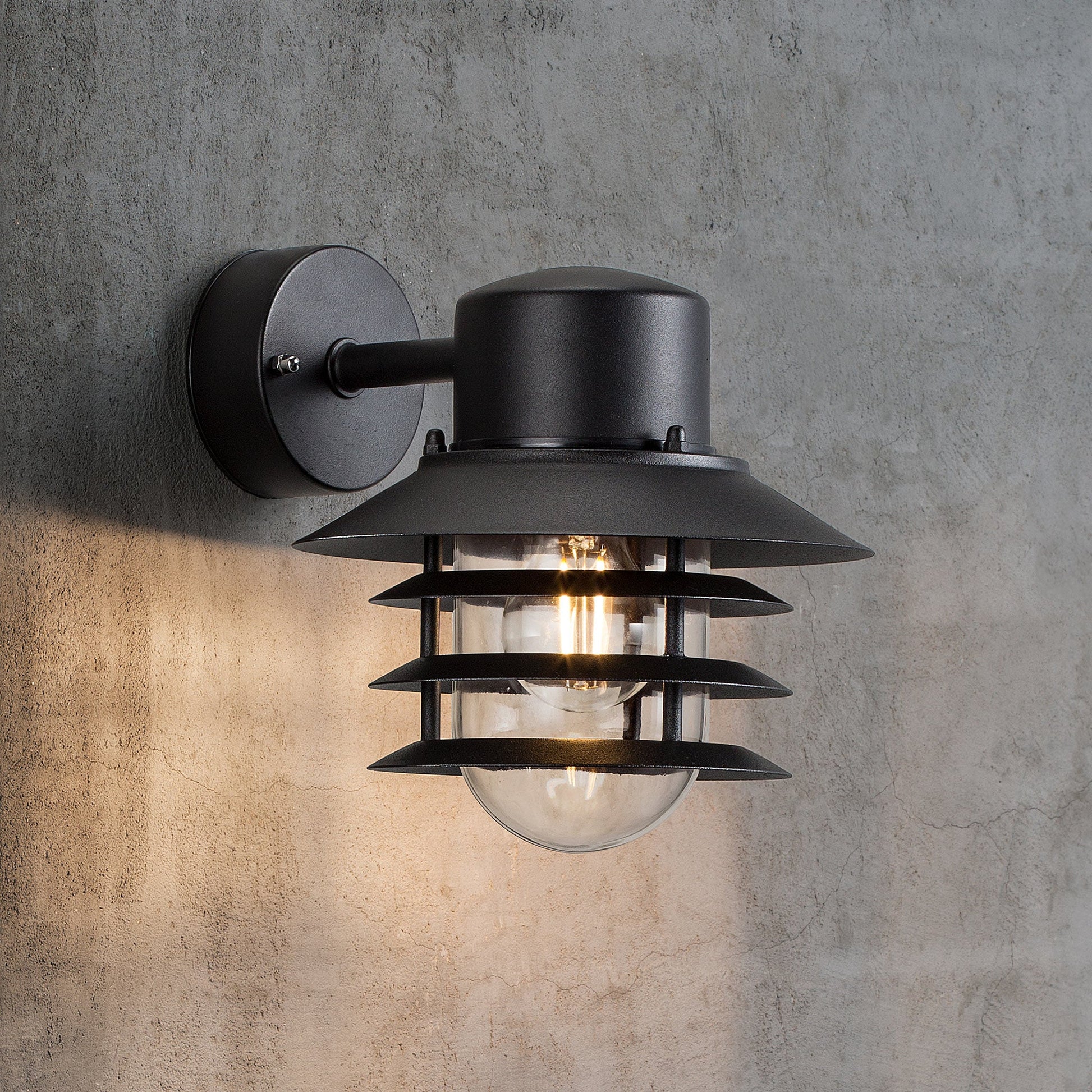 Vejers Down Wall Light, Black