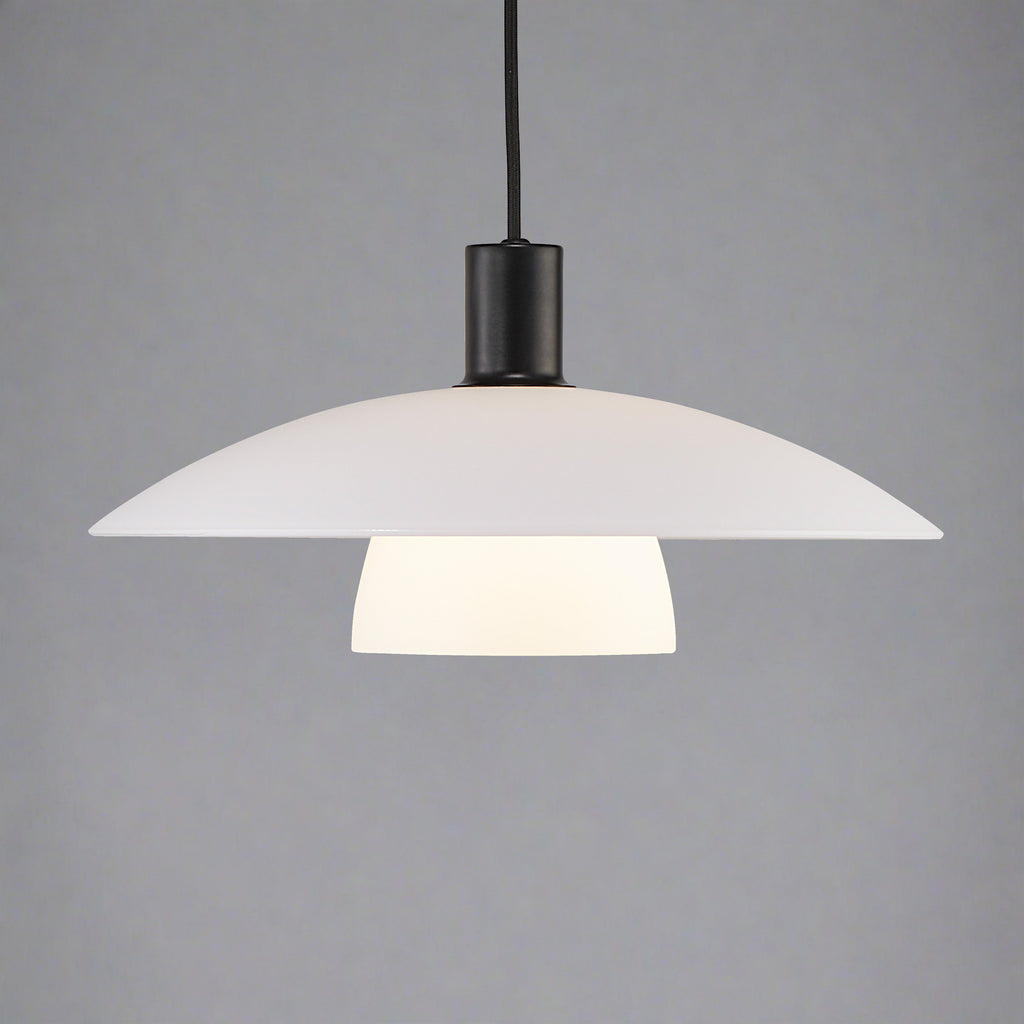 Verona Pendant Light, Black/Opal