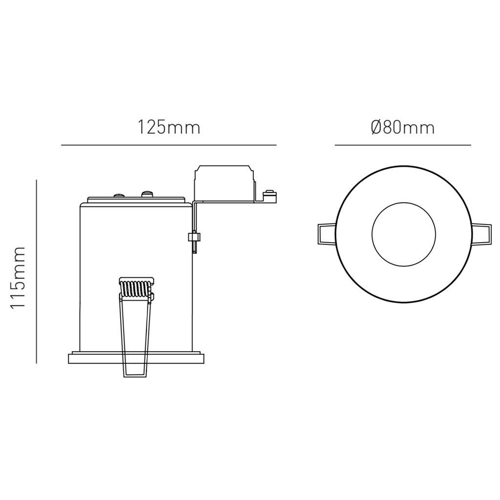 Forum Metro Bathroom Downlight - -Lampsy