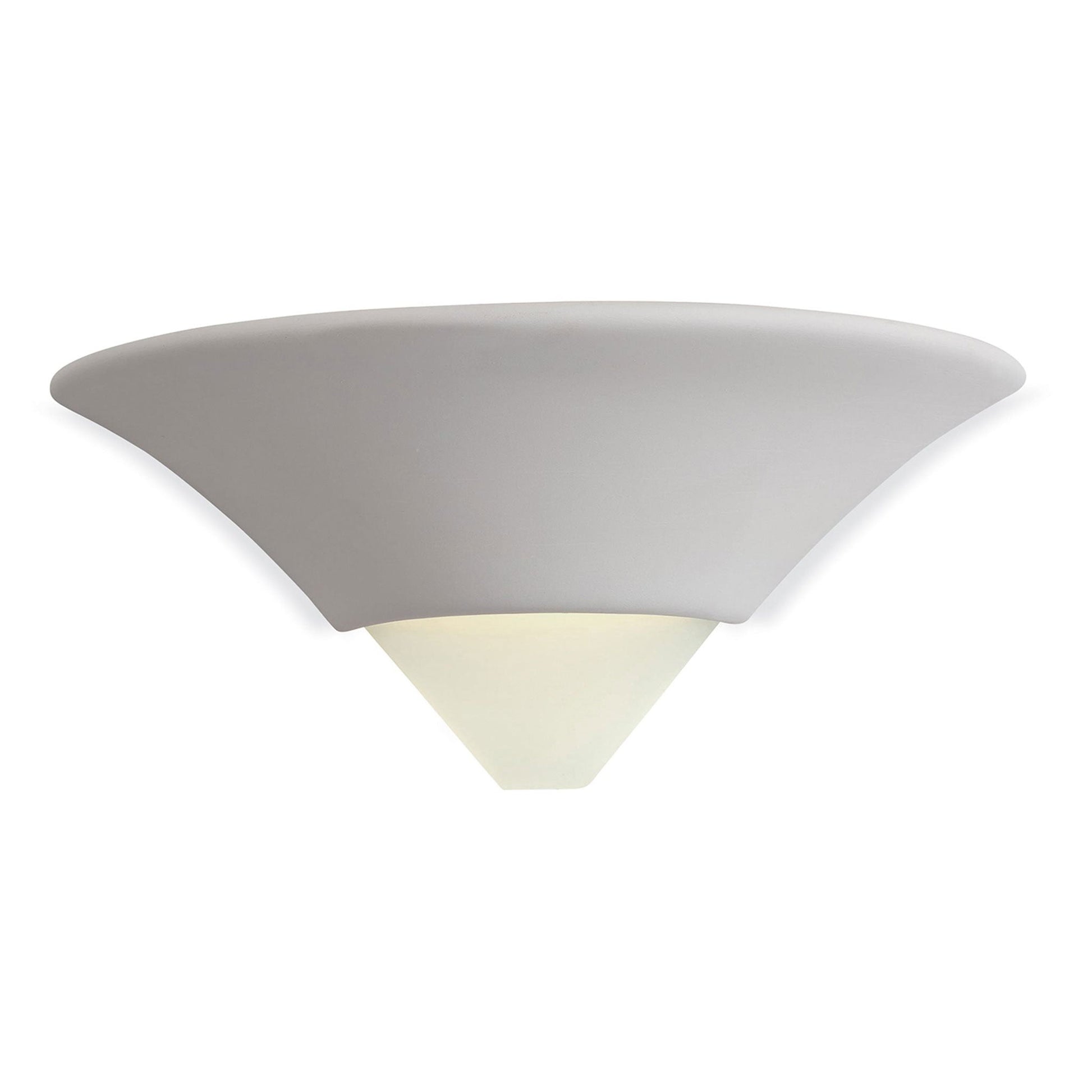 Remy Paintable Fan Ceramic Wall Light