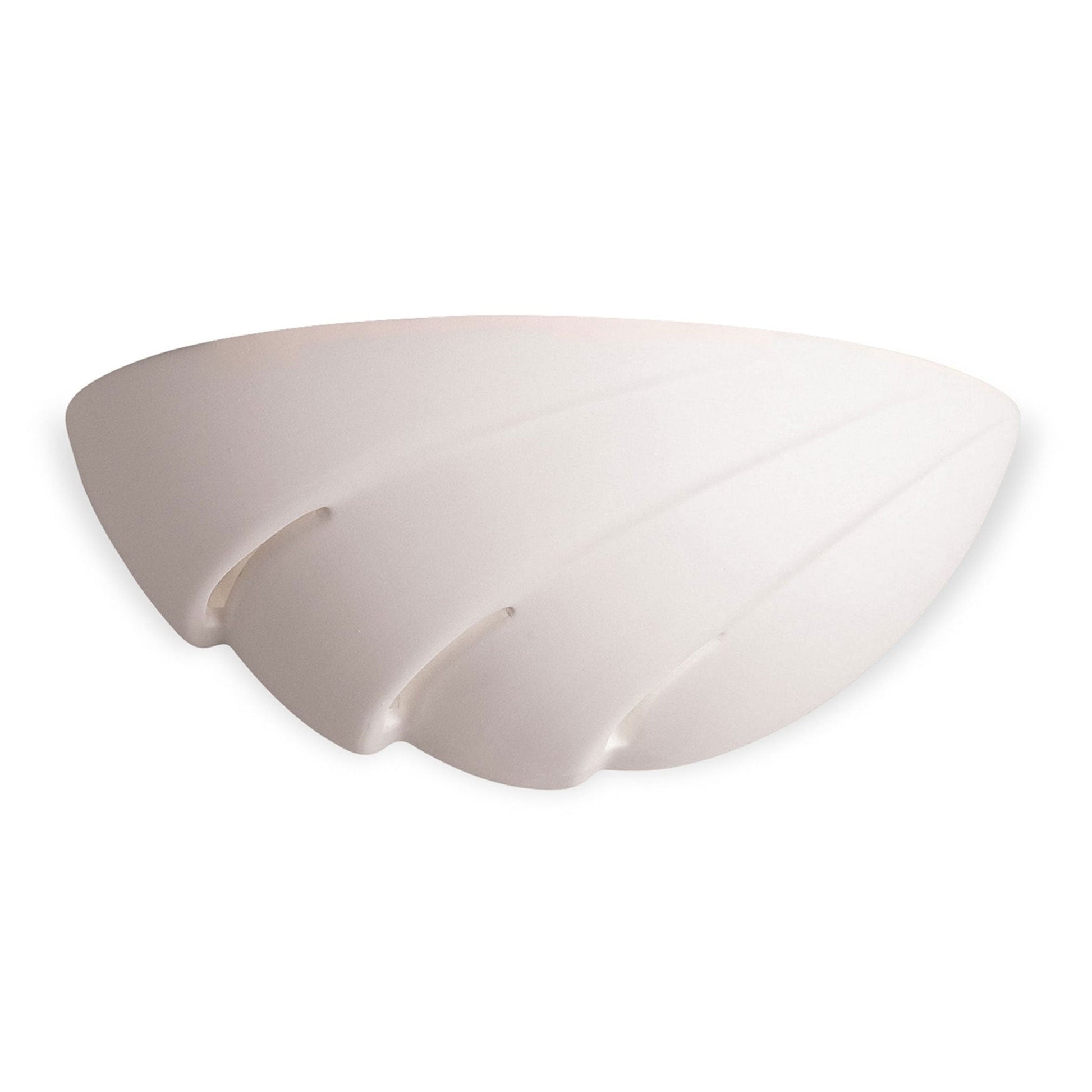Seymour Sculpted Paintable Ceramic Wall Uplighter