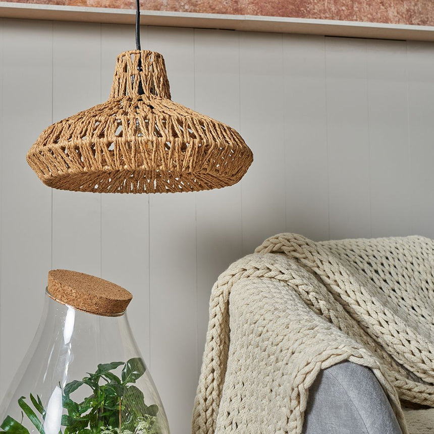 Wicker 35cm Easy Fit Pendant Shade