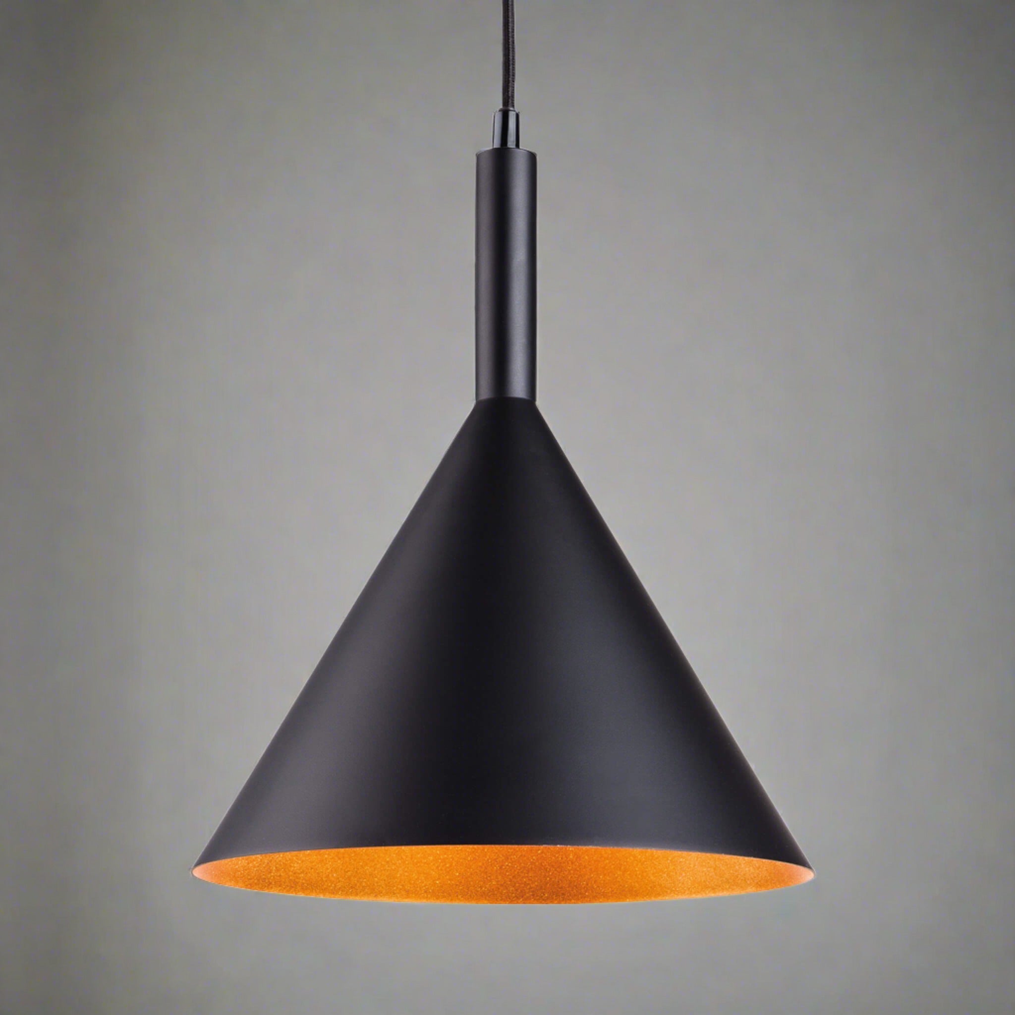 Cone pendant store light black