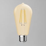 E27 400lm 5.4w ST64 LED Filament Warm White Dimmable Light Bulb